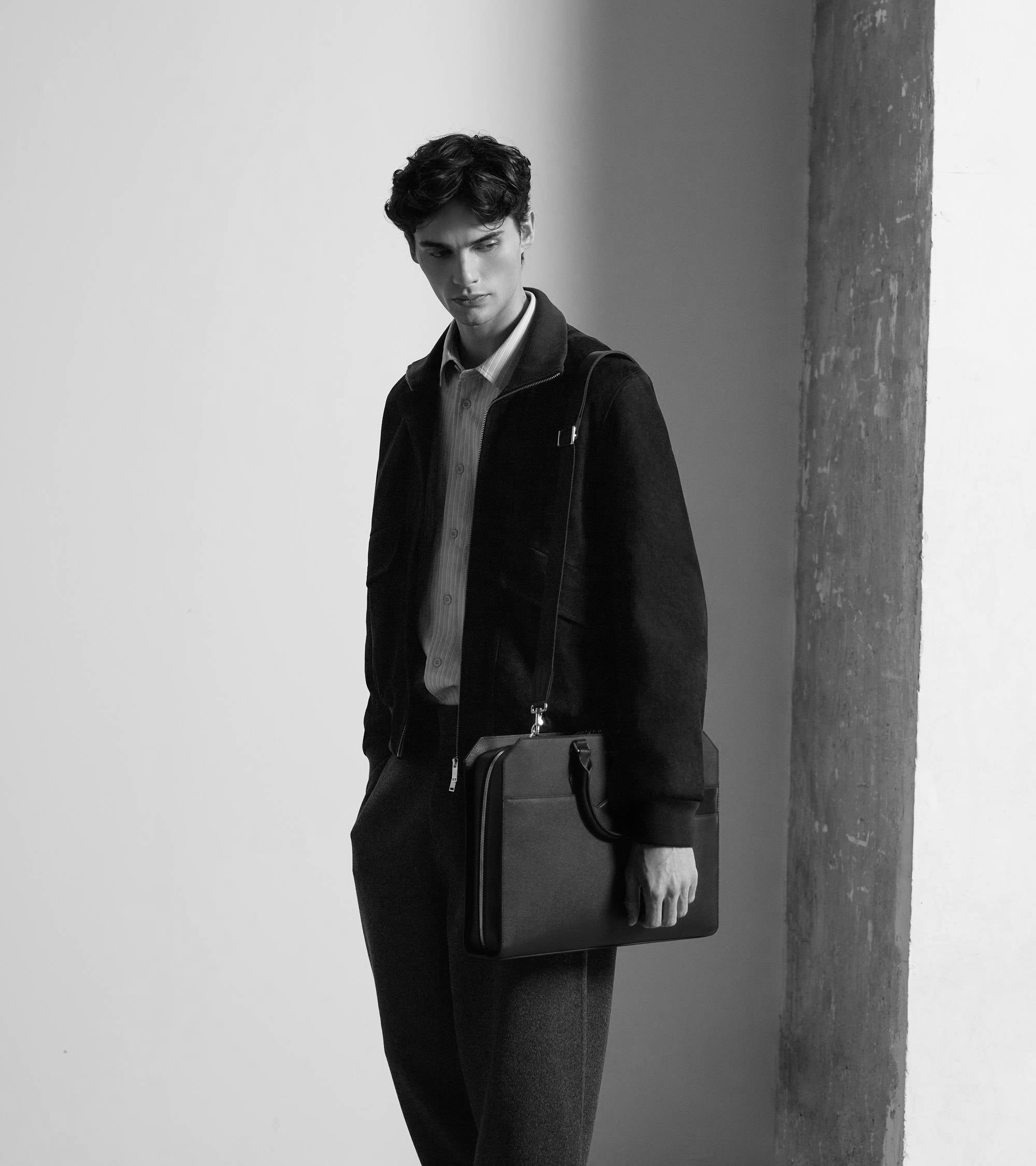 Porte documents 15" Gaston en cuir grain croisé