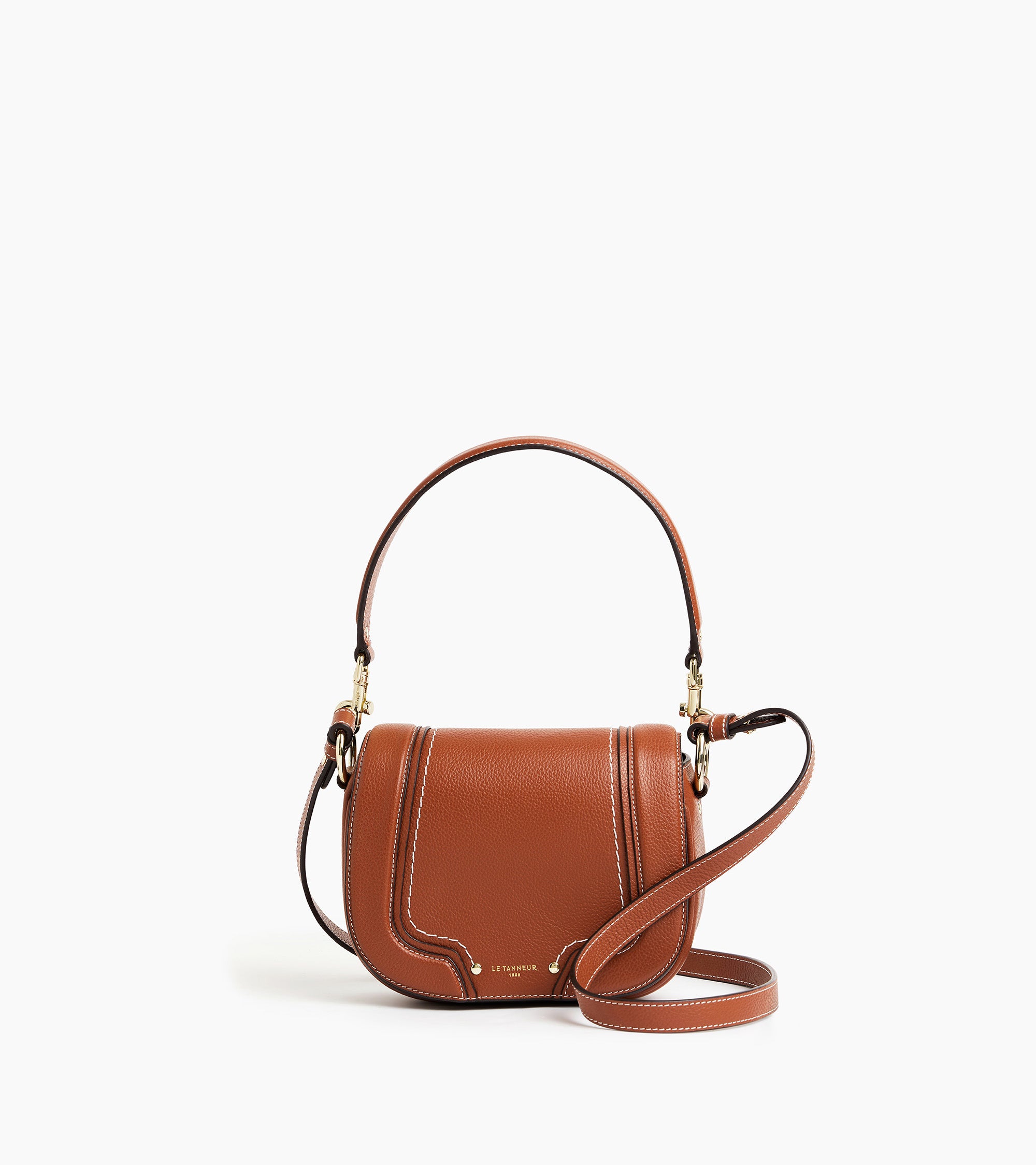 Bolso bandolera pequeño Ella de cuero granulado