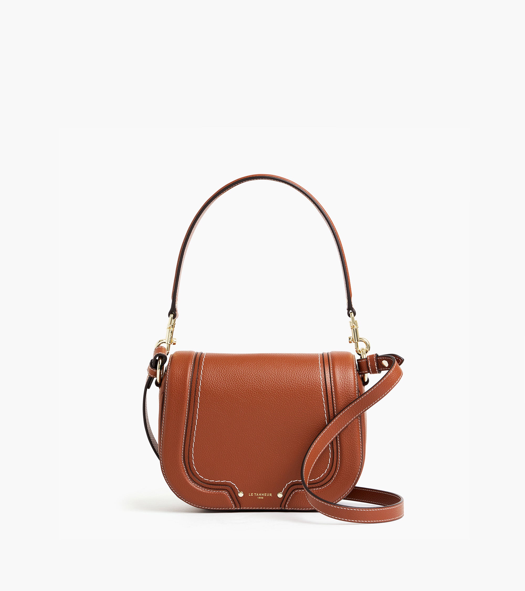 Bolso bandolera mediano modelo Ella de cuero granulado