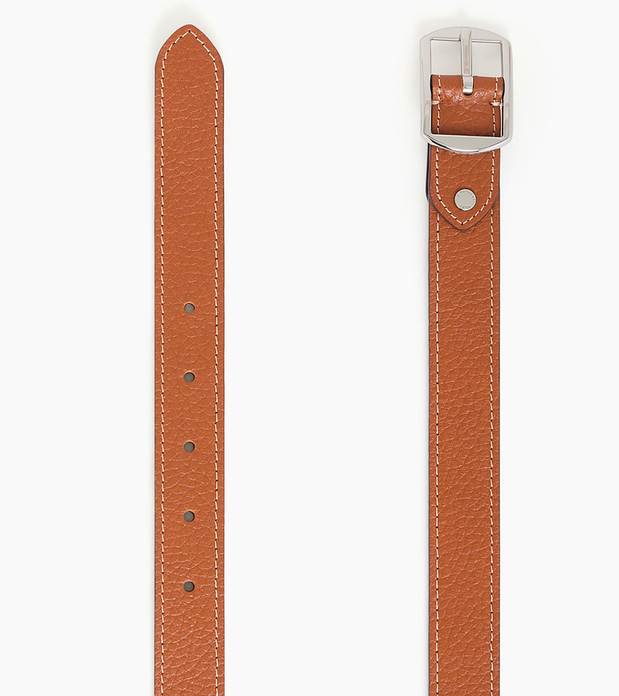 Damen-Wendegürtel aus genarbtem Leder und mit quadratischer Schnalle