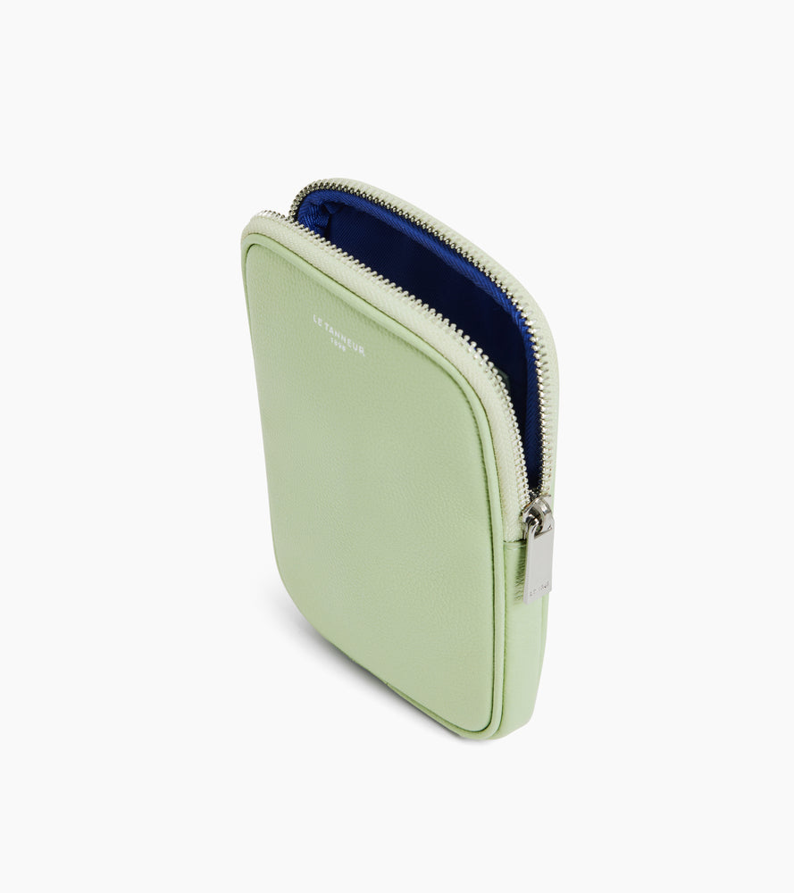 Etui téléphone en cuir grainé