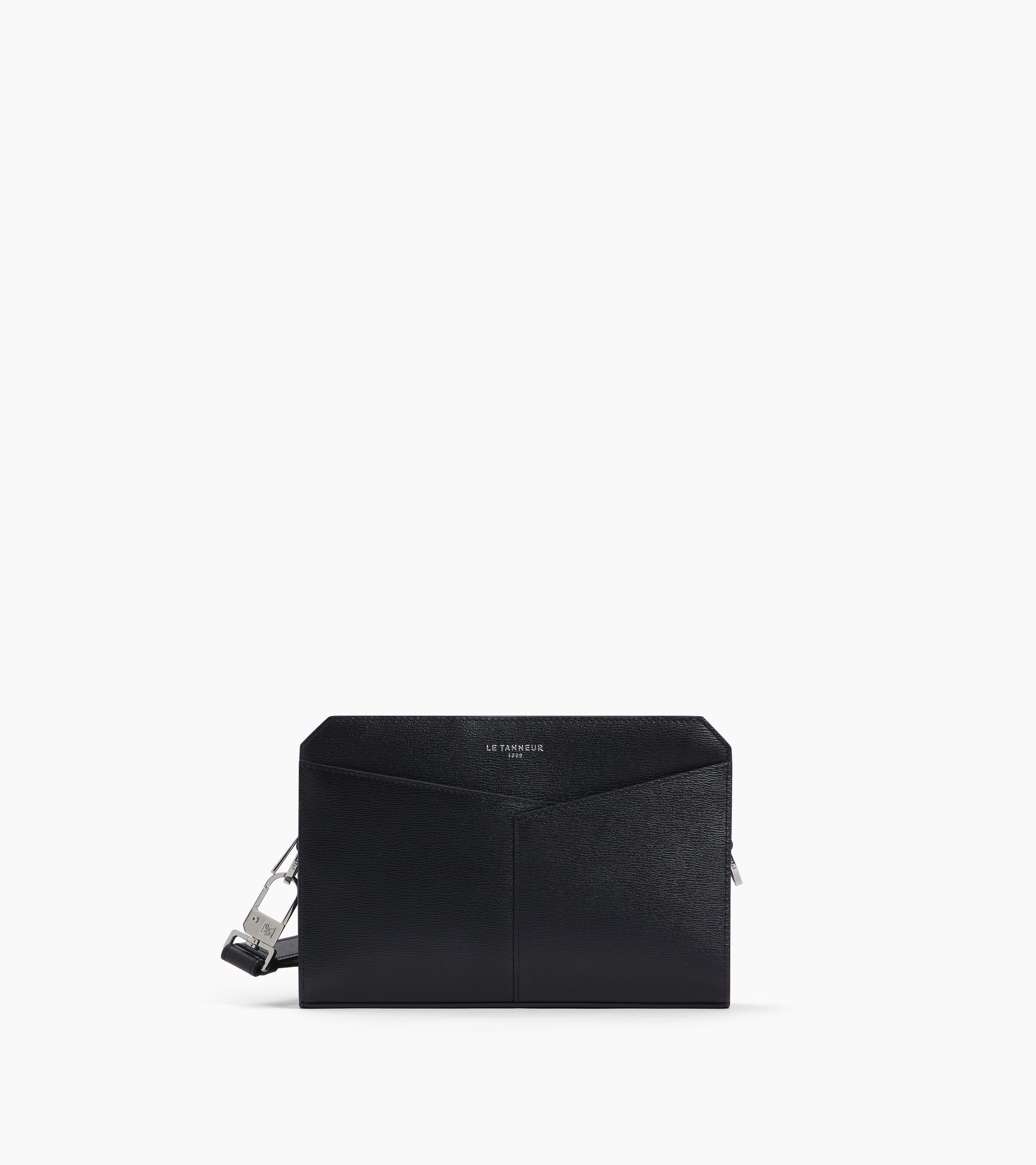 Pochette avec dragonne Anatole en cuir liégé et cuir lisse