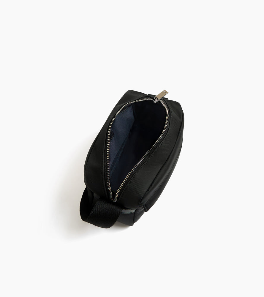 Basile small shoulder bag in nylon canvas and smooth leather