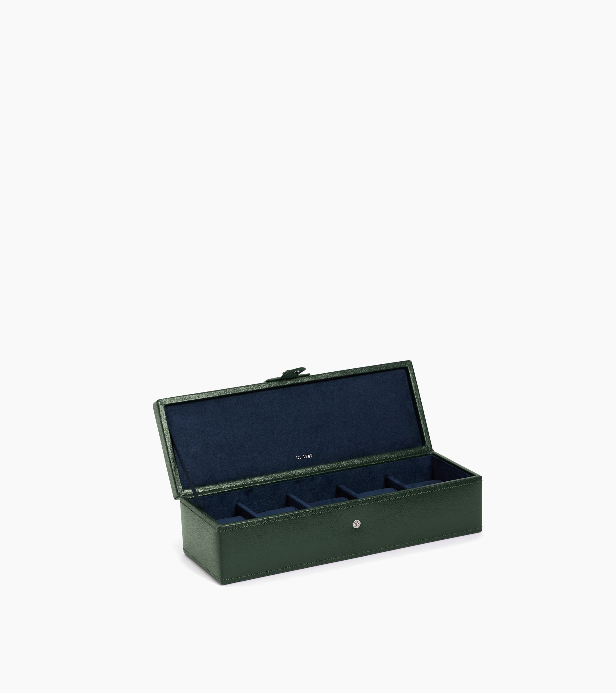Estuche de piel granulada para 5 relojes
