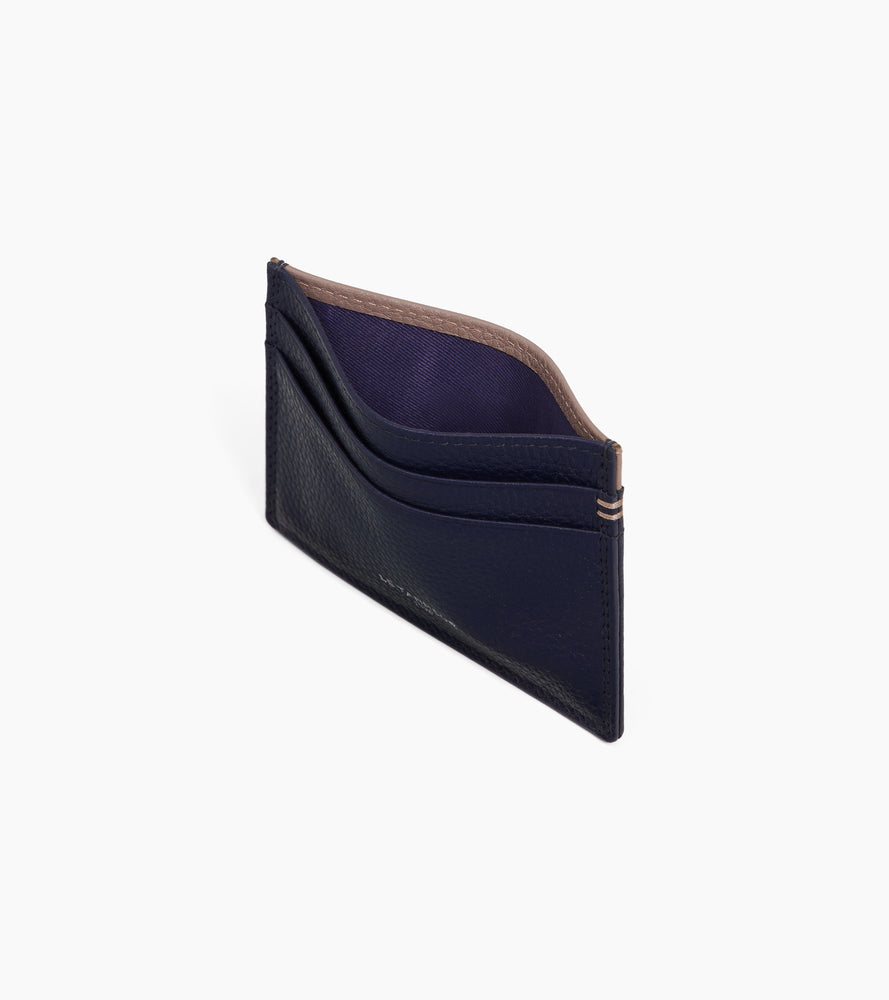 Porte cartes en cuir grainé