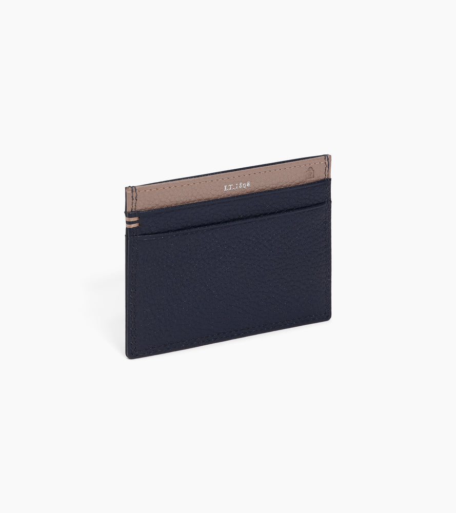 Porte cartes en cuir grainé