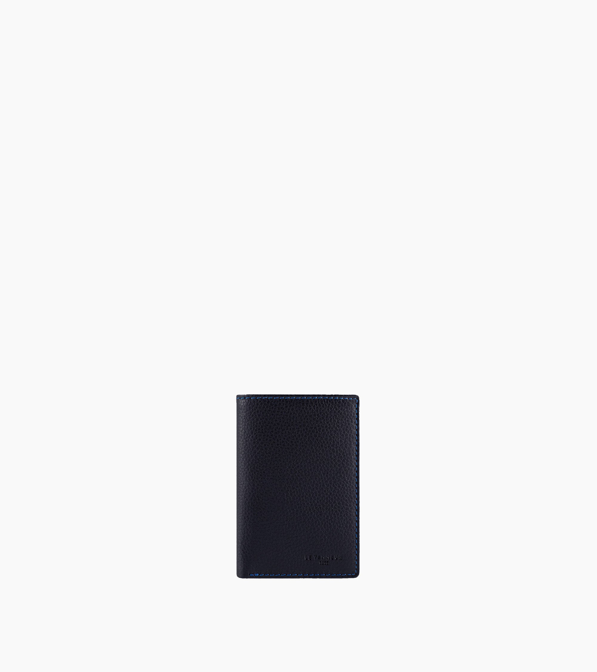 Small Charles pebbled leather cardholder