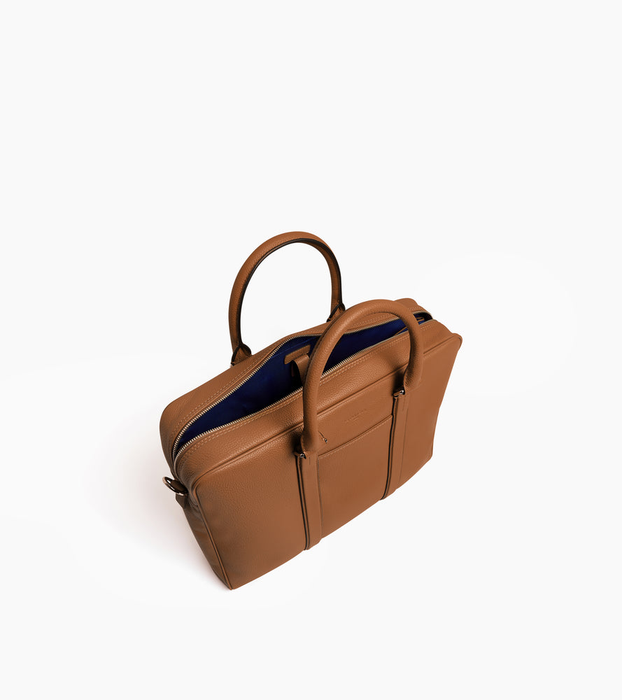 Porte documents 17" Charles en cuir grainé moyen modèle
