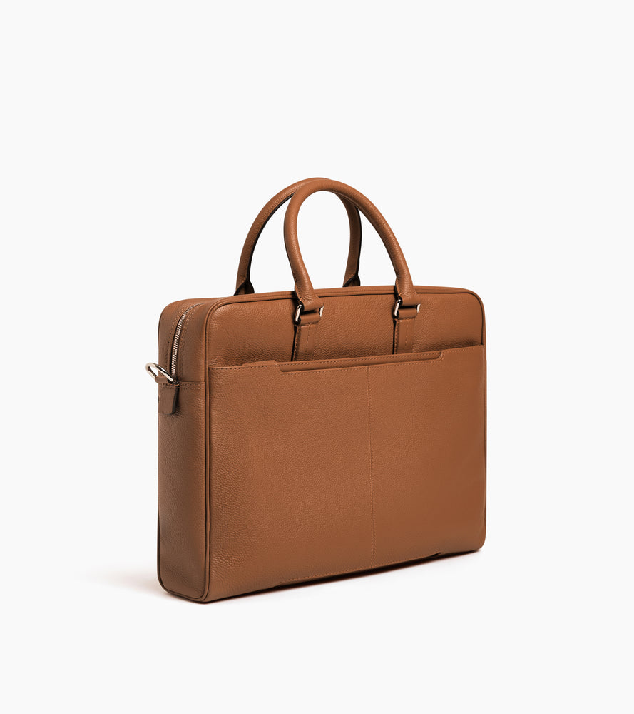 Porte documents 17" Charles en cuir grainé moyen modèle