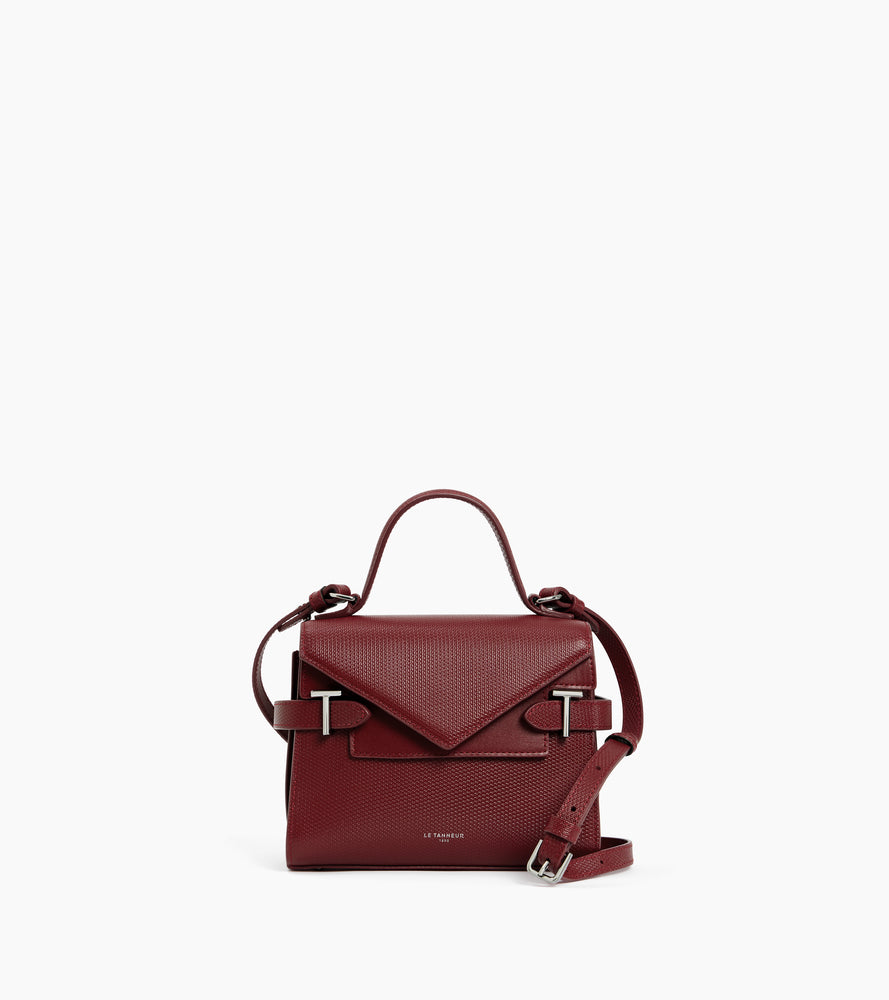 Kleine Handtasche mit Doppelklappe aus T-Signaturleder