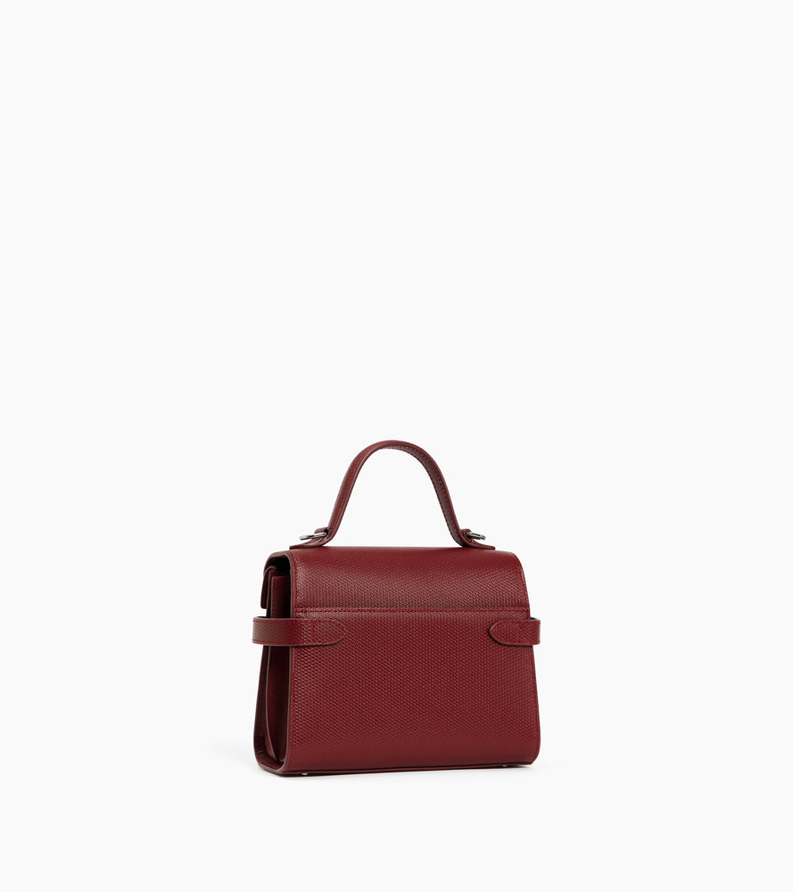 Kleine Handtasche mit Doppelklappe aus T-Signaturleder