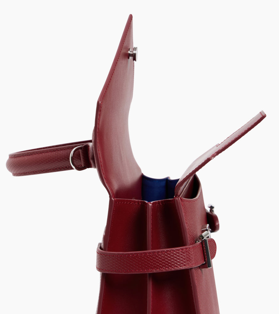 Mittelgroße Handtasche Emilie aus T-Signaturleder mit Doppelklappe
