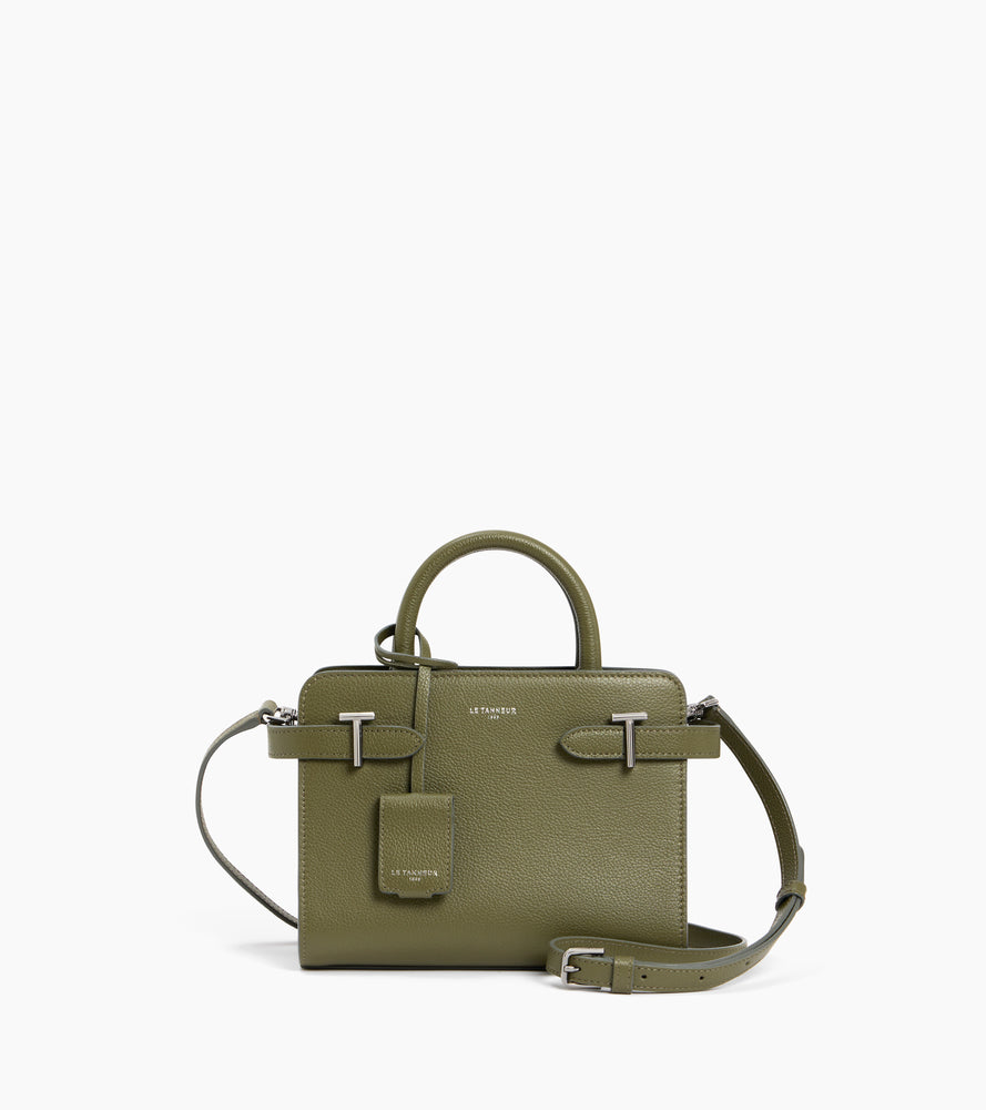 Kleine Handtasche Emilie aus genarbtem Leder mit Trageriemen