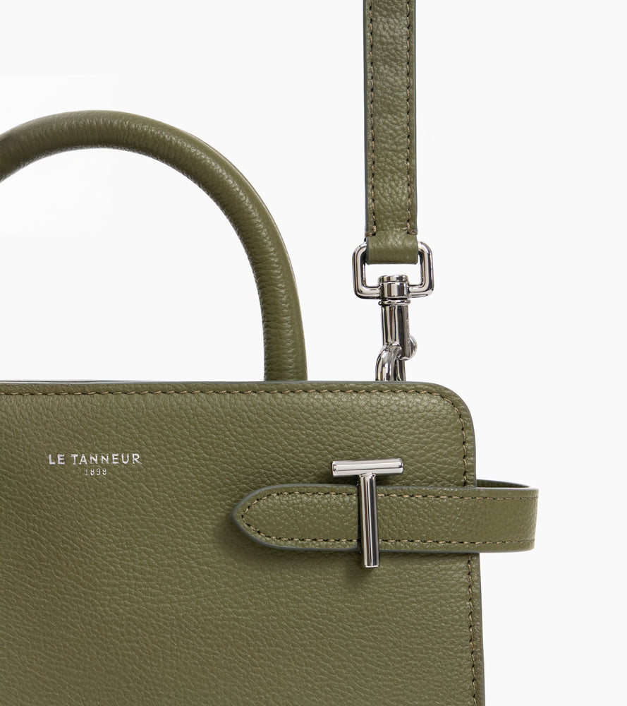Kleine Handtasche Emilie aus genarbtem Leder mit Trageriemen