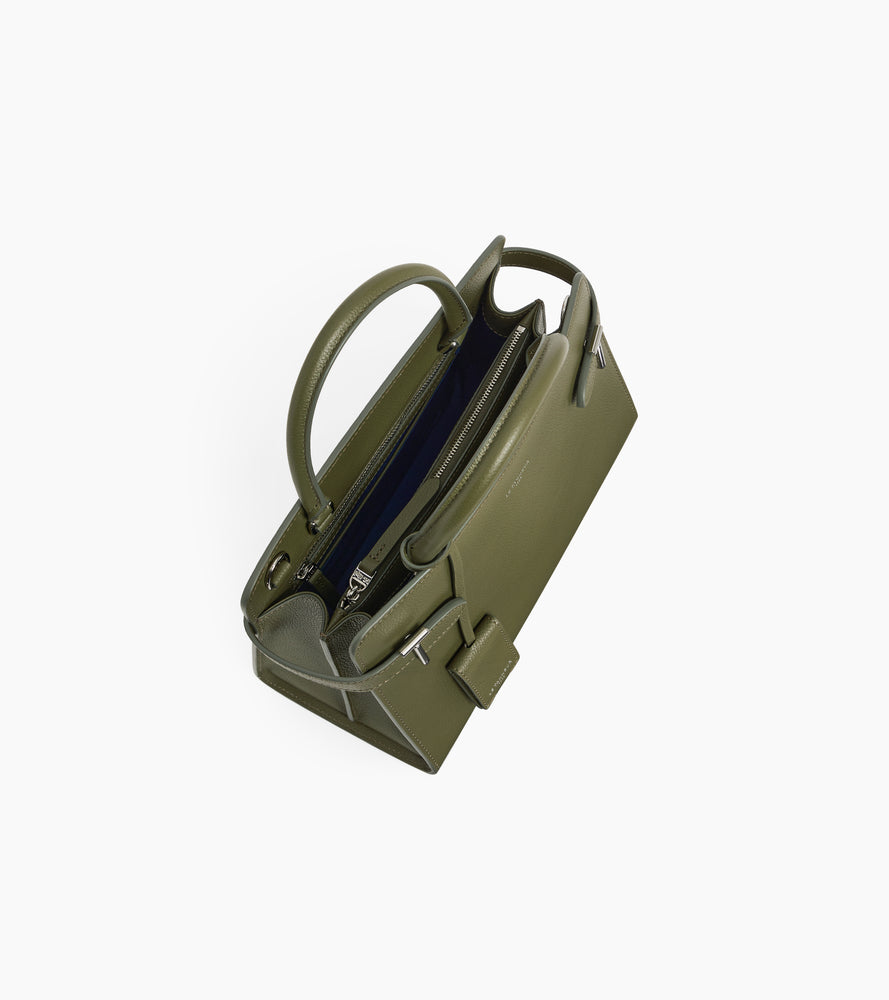 Mittelgroße Handtasche Emilie aus genarbtem Leder