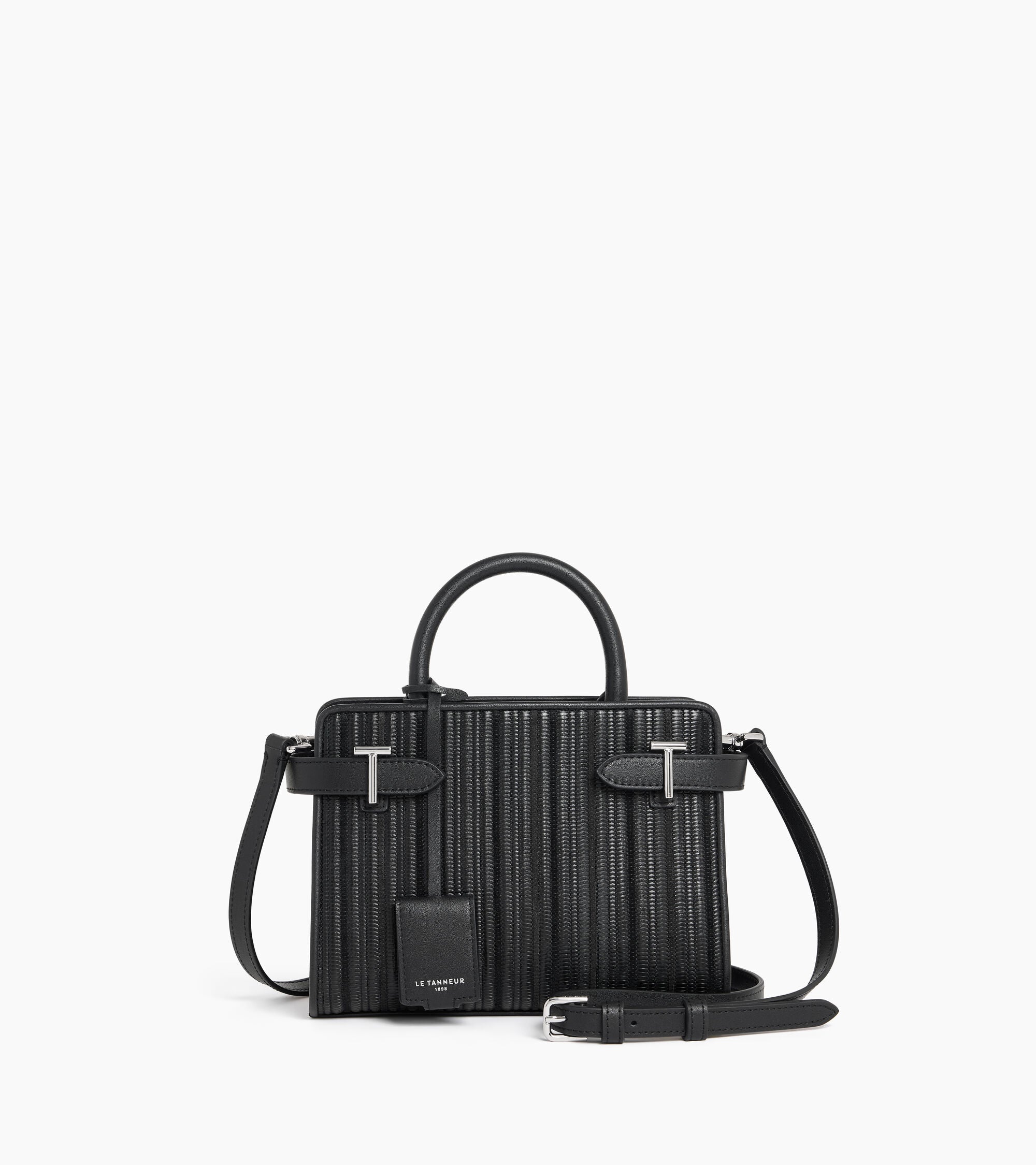 Kleine Handtasche Emilie aus wiederverwendetem geflochtenem Leder