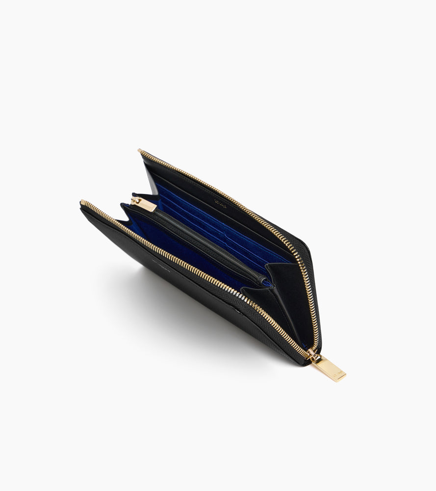Cartera con cremallera Emilie de piel signature T