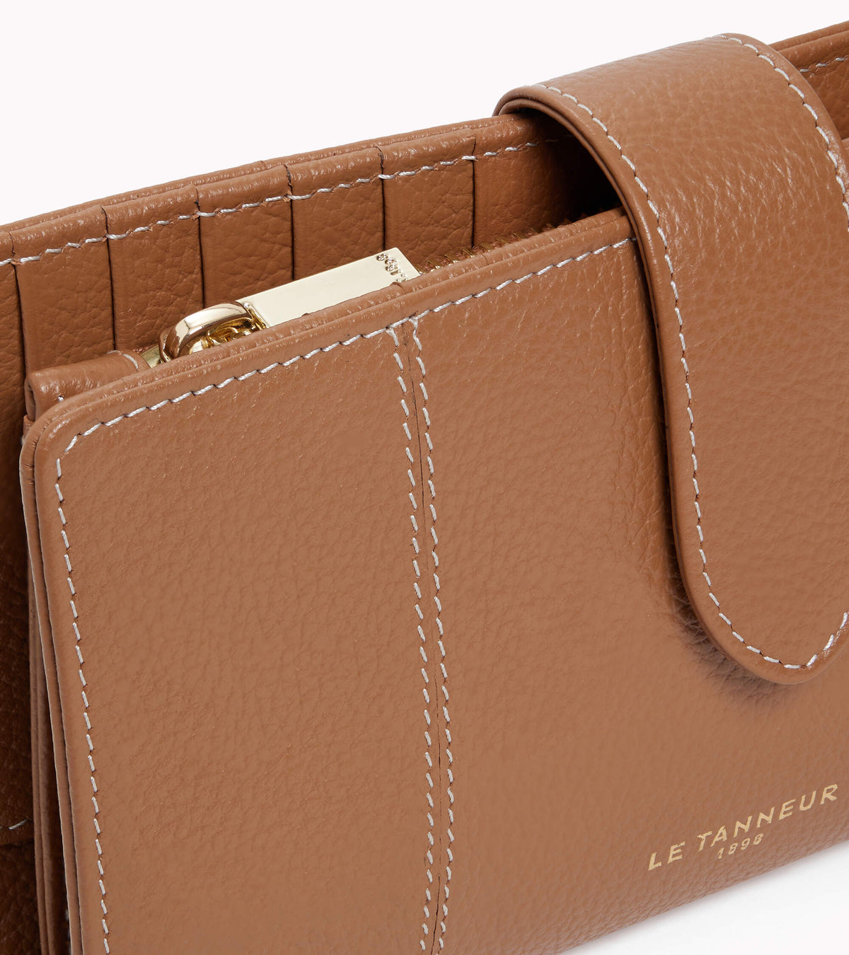 Grand portefeuille Marguerite en cuir grainé
