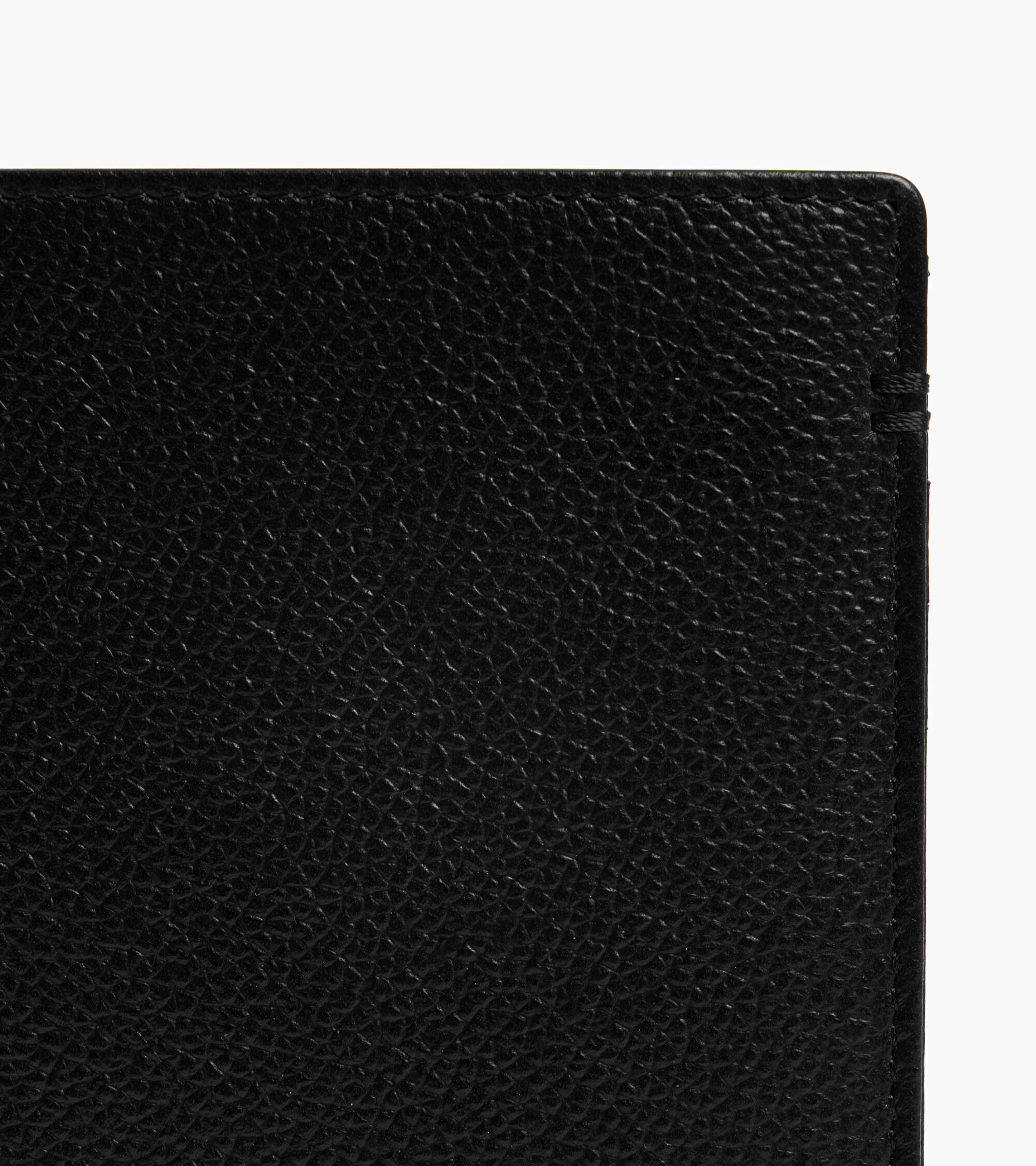 Cartera vertical pequeña de dos secciones con cremallera Lucien de piel granulada