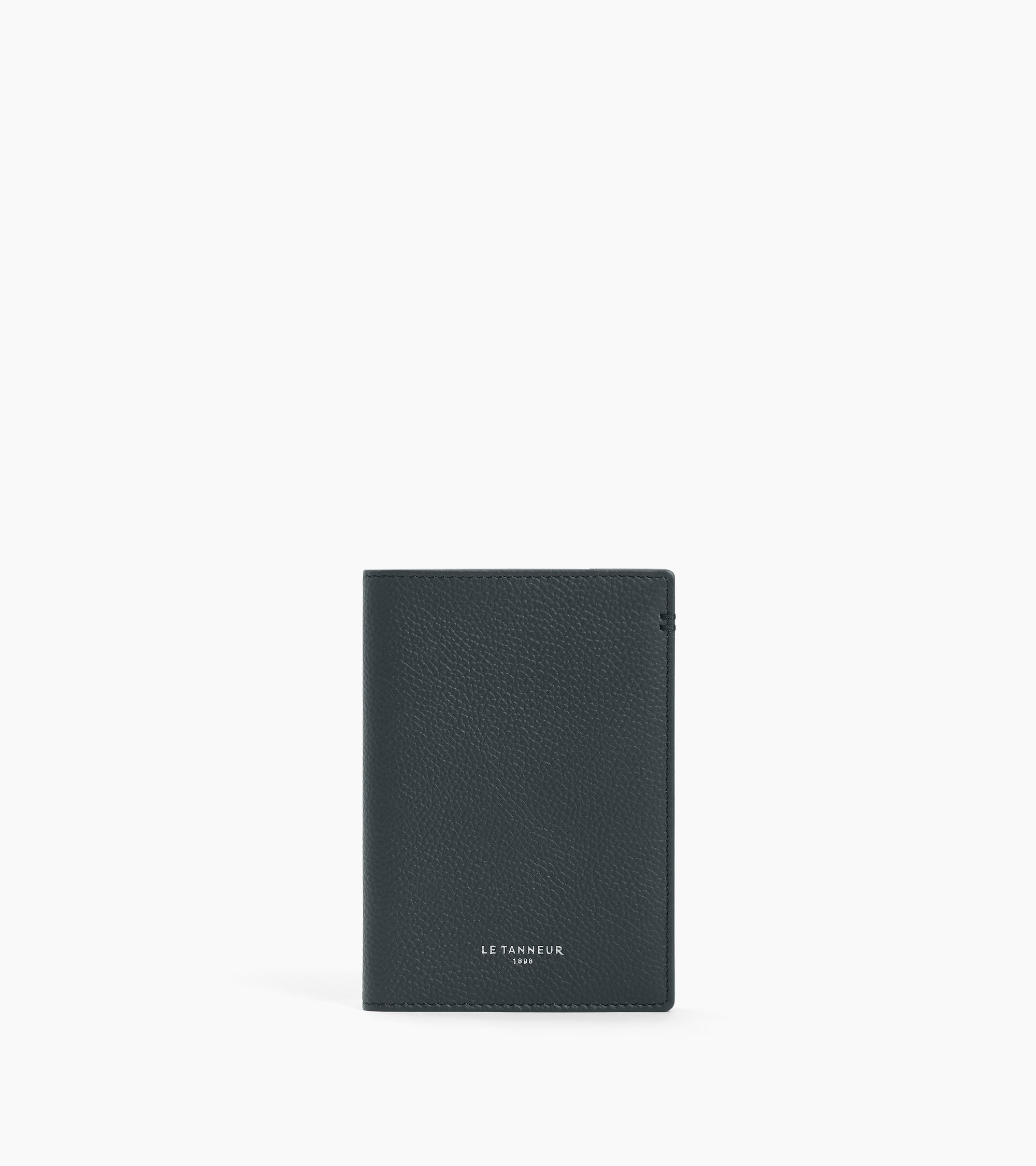 Funda de pasaporte de cuero granulado