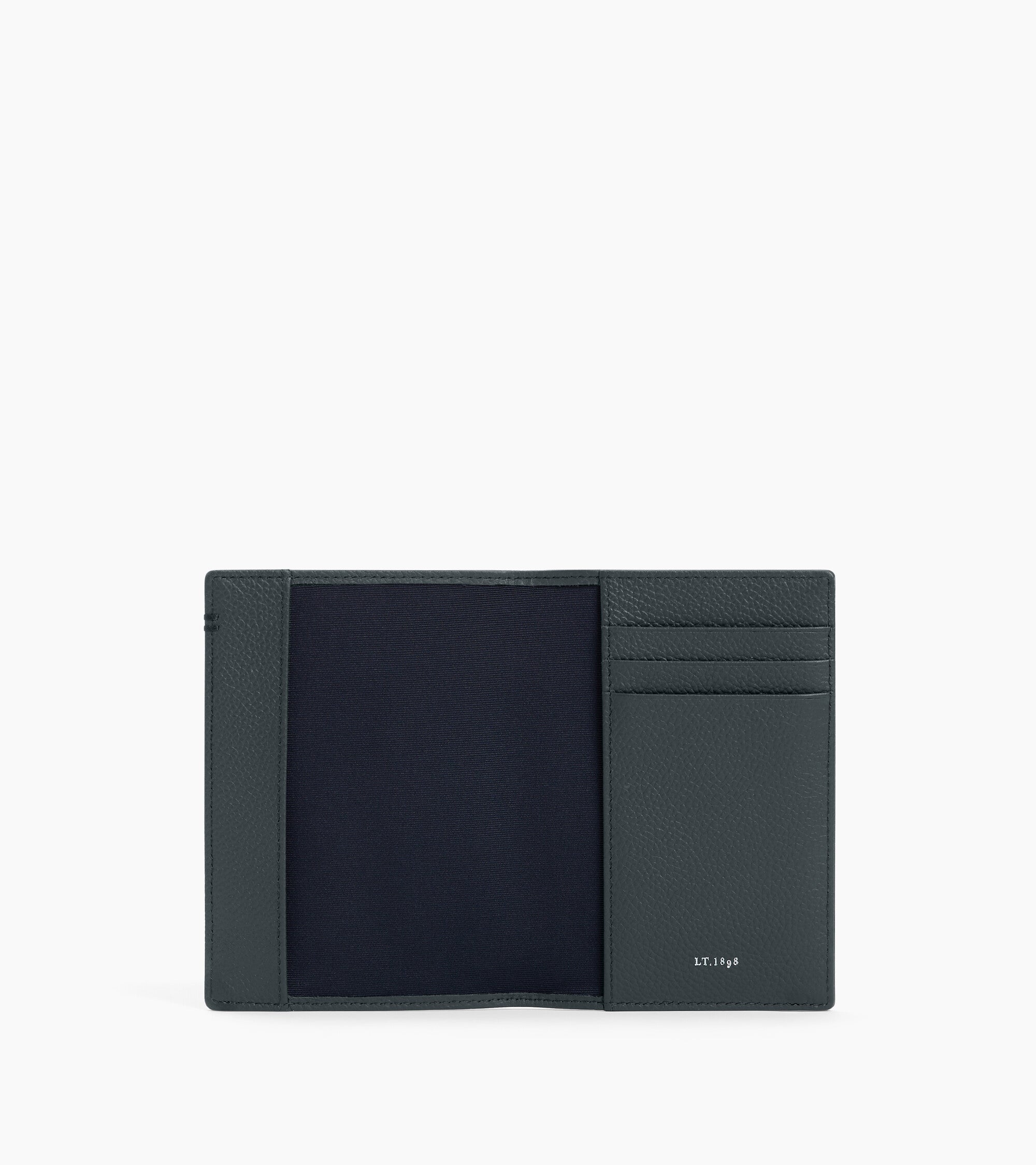 Funda de pasaporte de cuero granulado