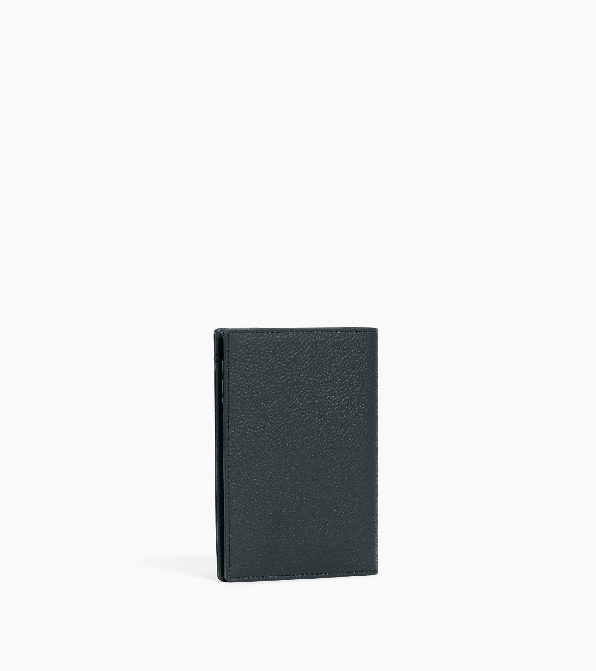 Funda de pasaporte de cuero granulado