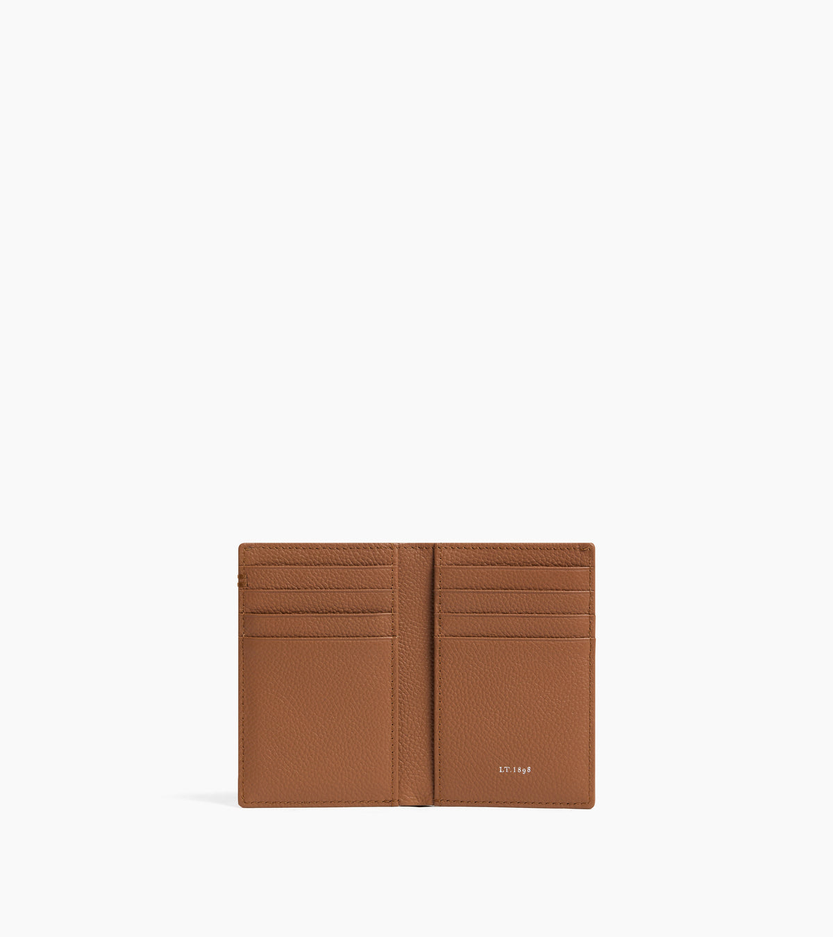 Lucien small card holder in grained leather