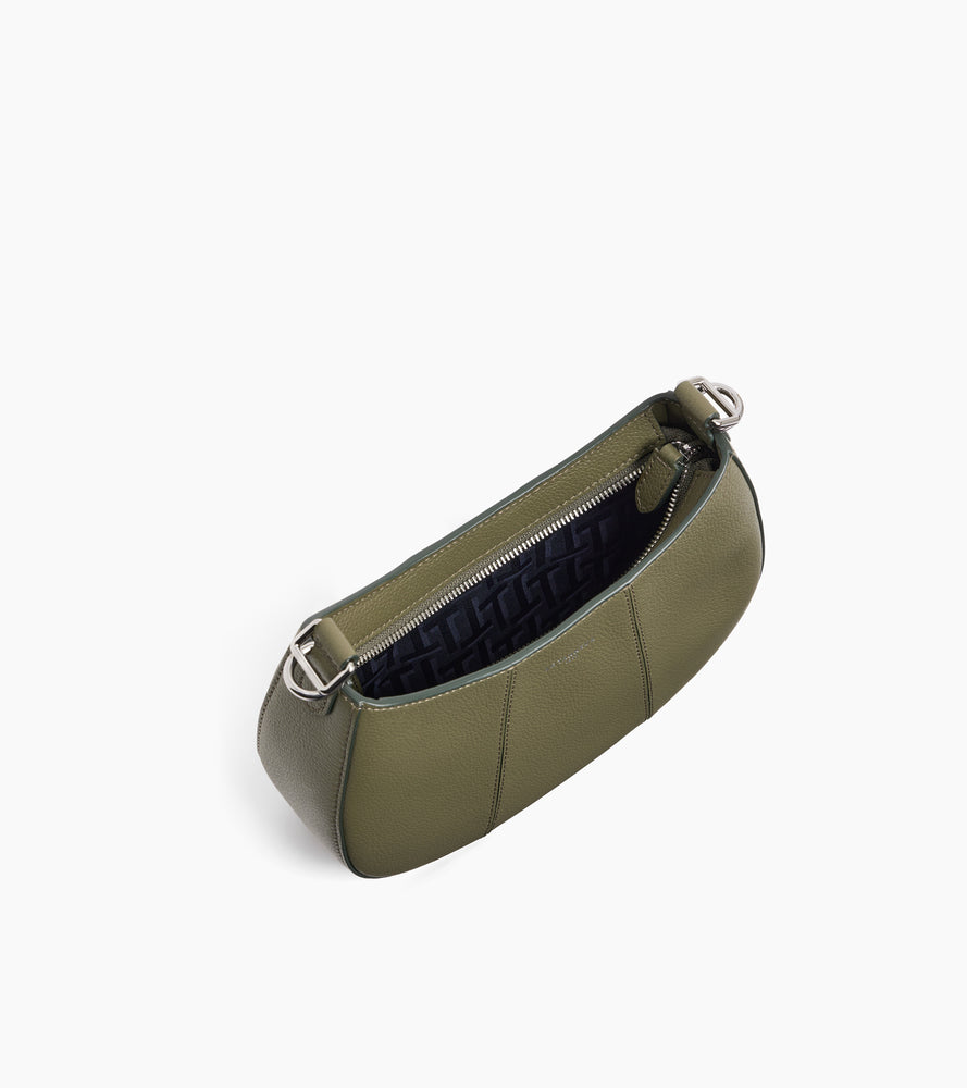 Kleine Halbmondtasche Juliette aus genarbtem Leder