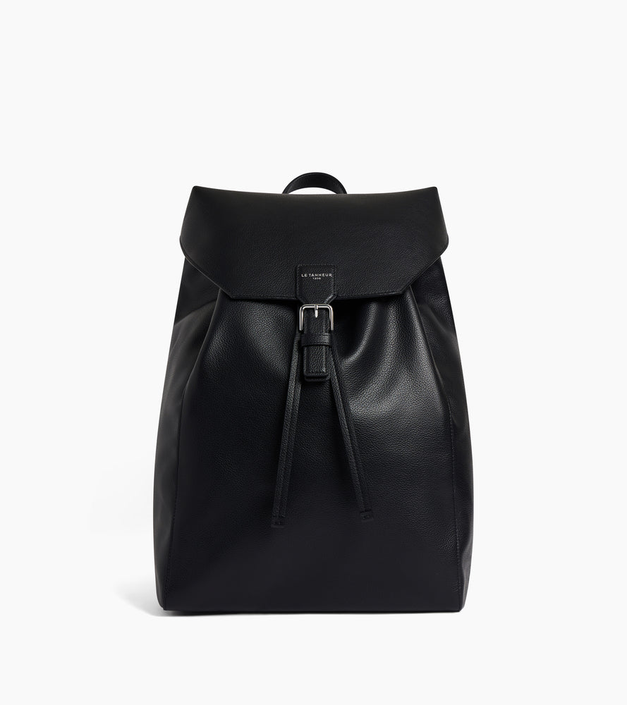 Rucksack mit Klappe Emile aus genarbtem Leder