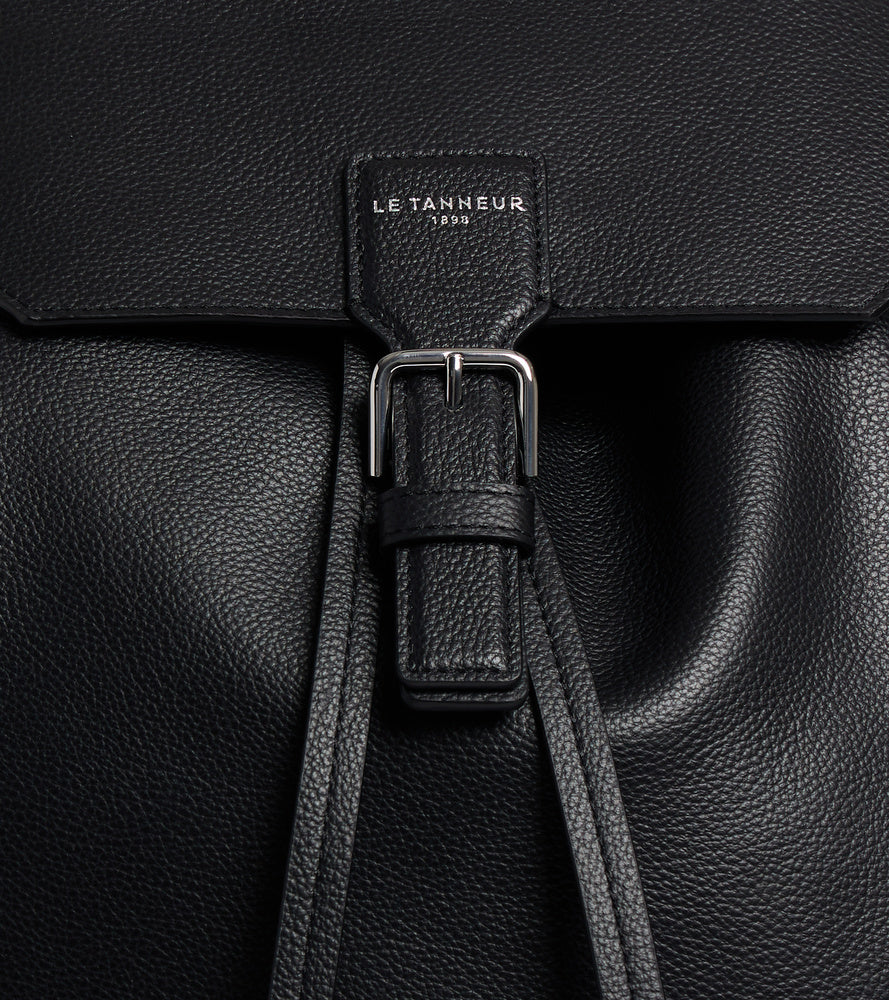 Rucksack mit Klappe Emile aus genarbtem Leder