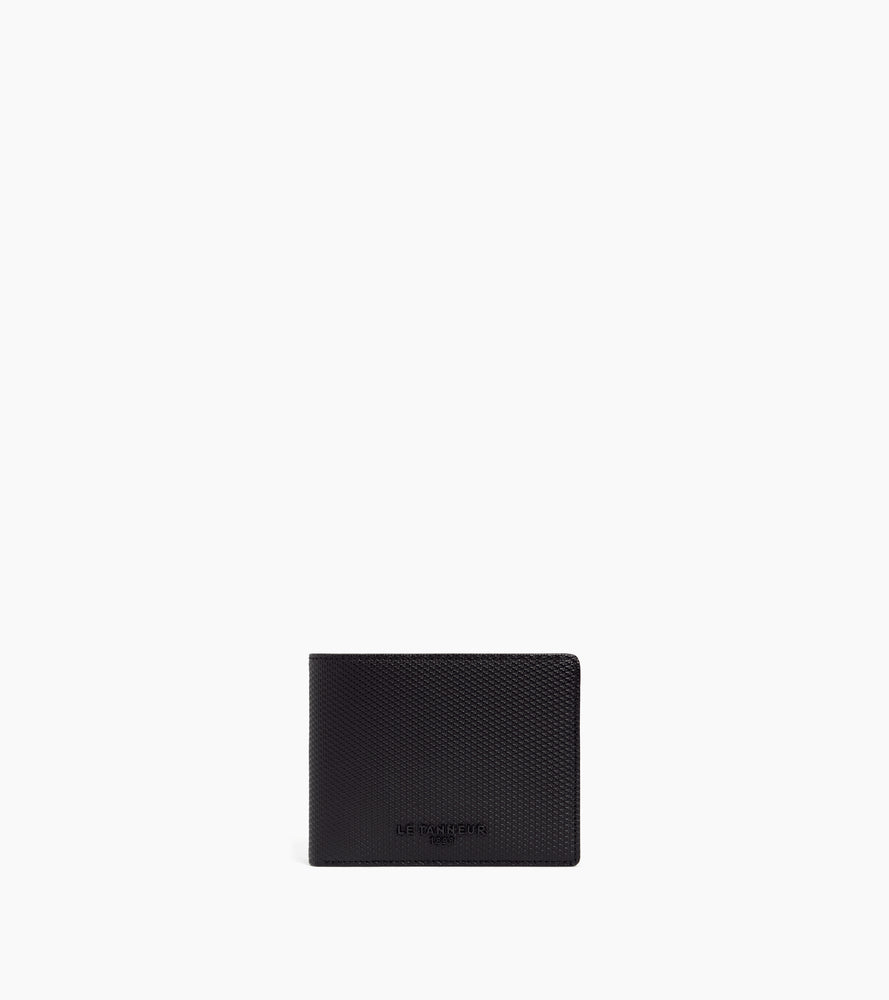 Portefeuille horizontal zippé Emile en cuir signature T