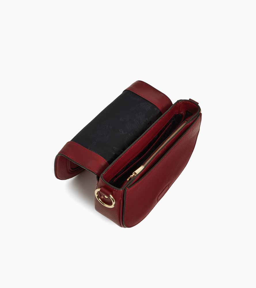 Bolso bandolera mediano modelo Ella de cuero granulado