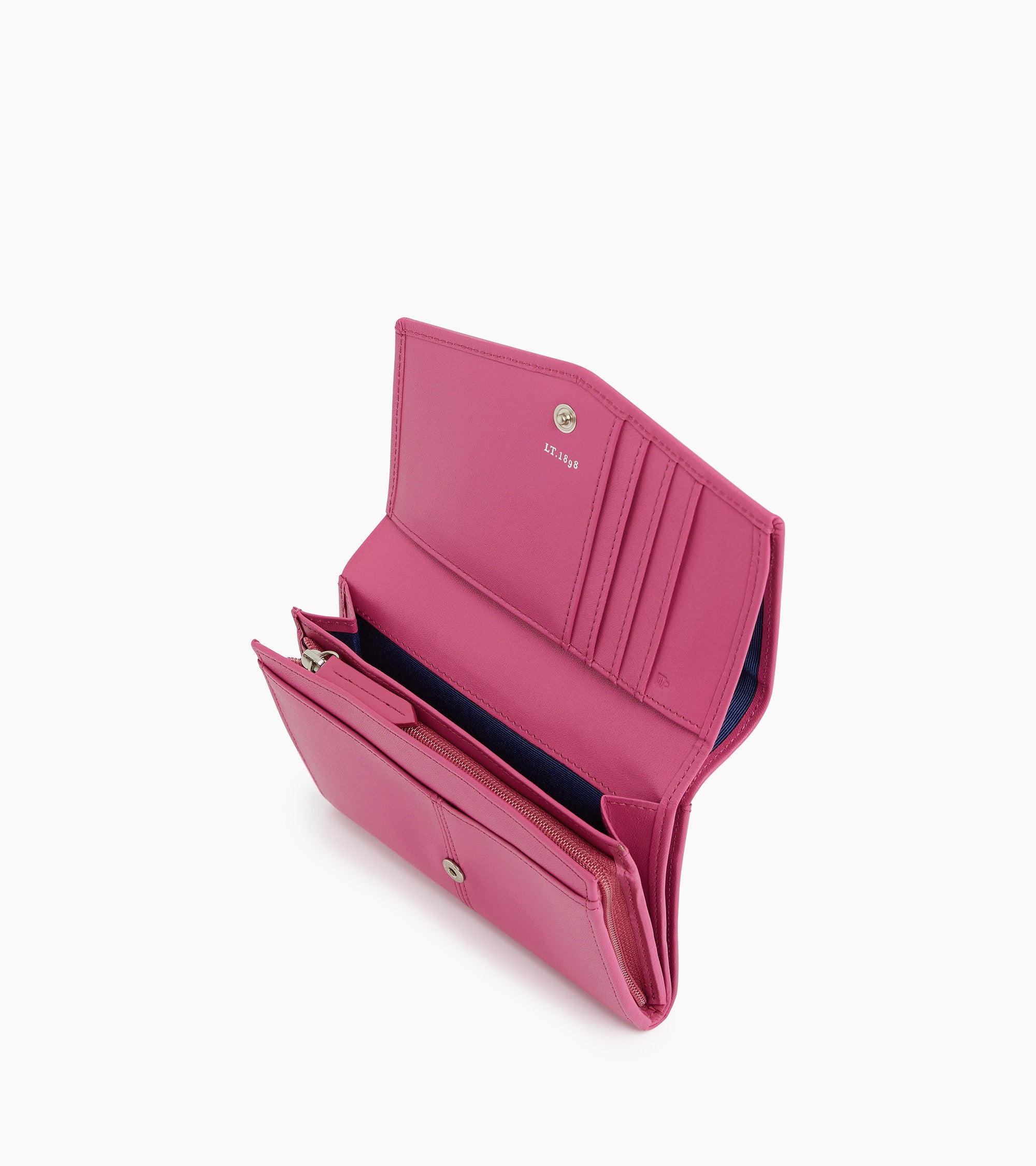 Portefeuille moyen modèle Charlotte en cuir lisse