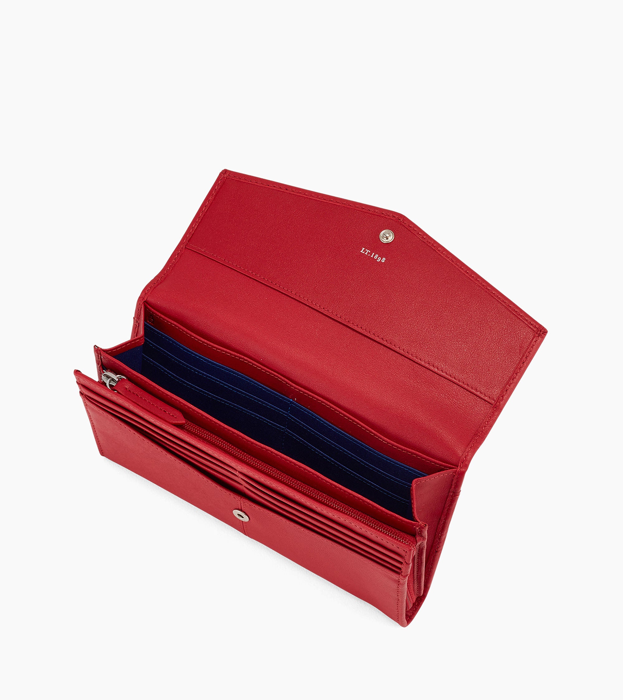 Grand portefeuille Charlotte en cuir lisse