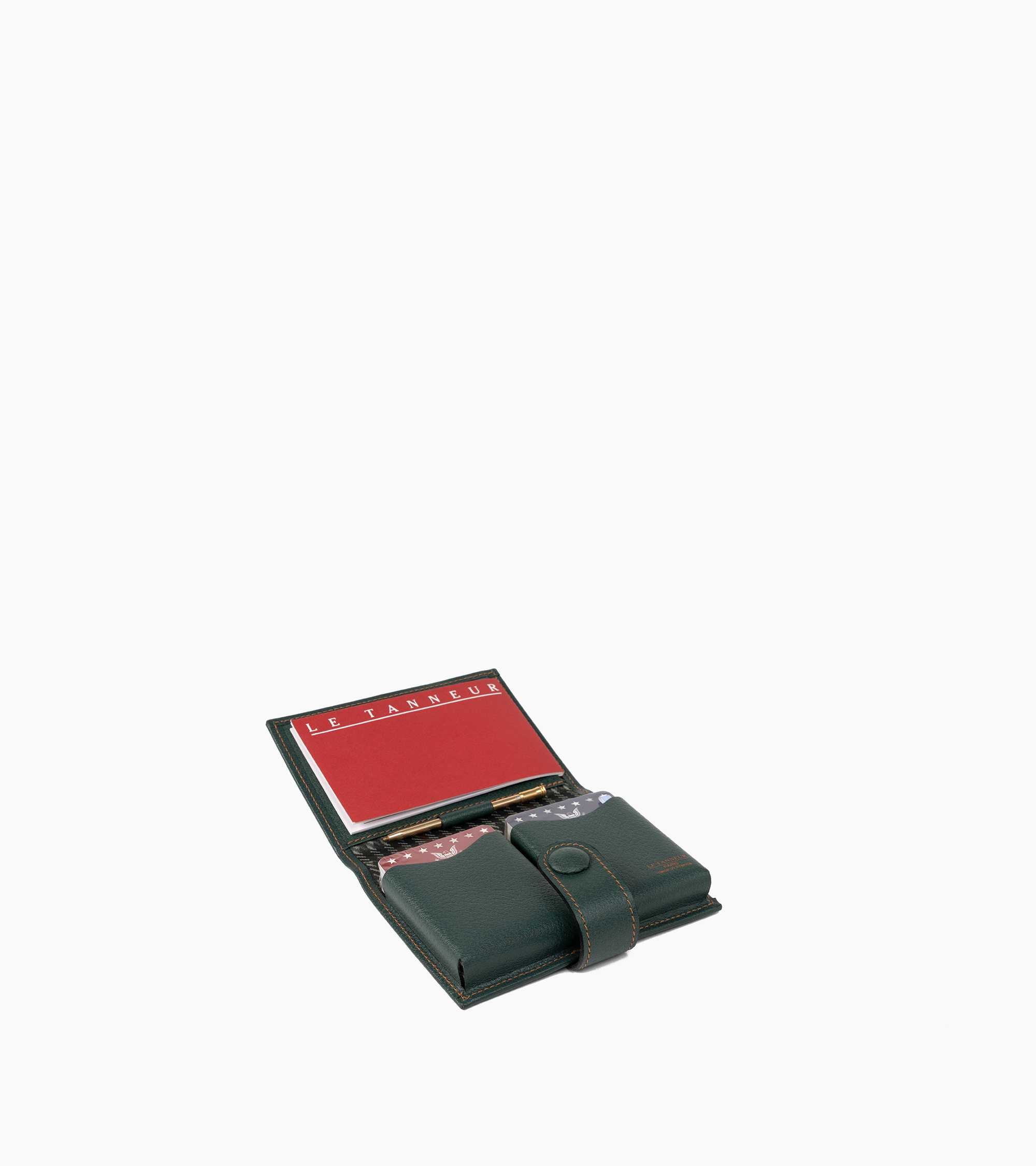 Etui cartes à jouer bridge petit modèle en cuir